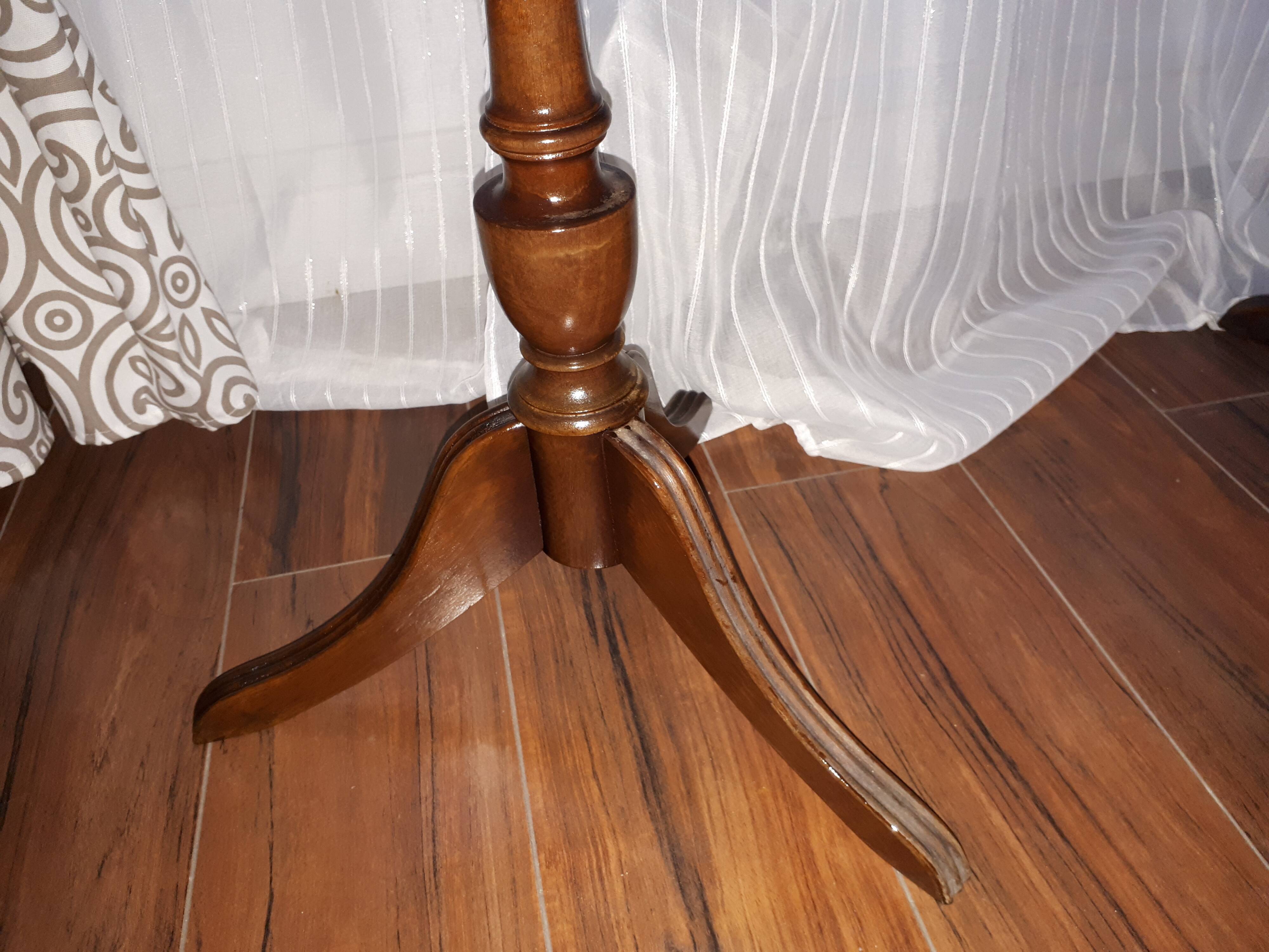 English coffee table, green leather