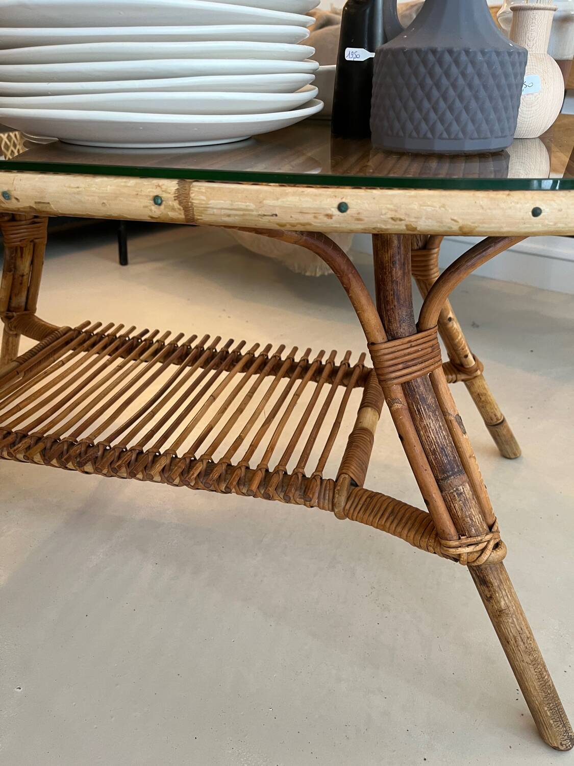 Rattan coffee table