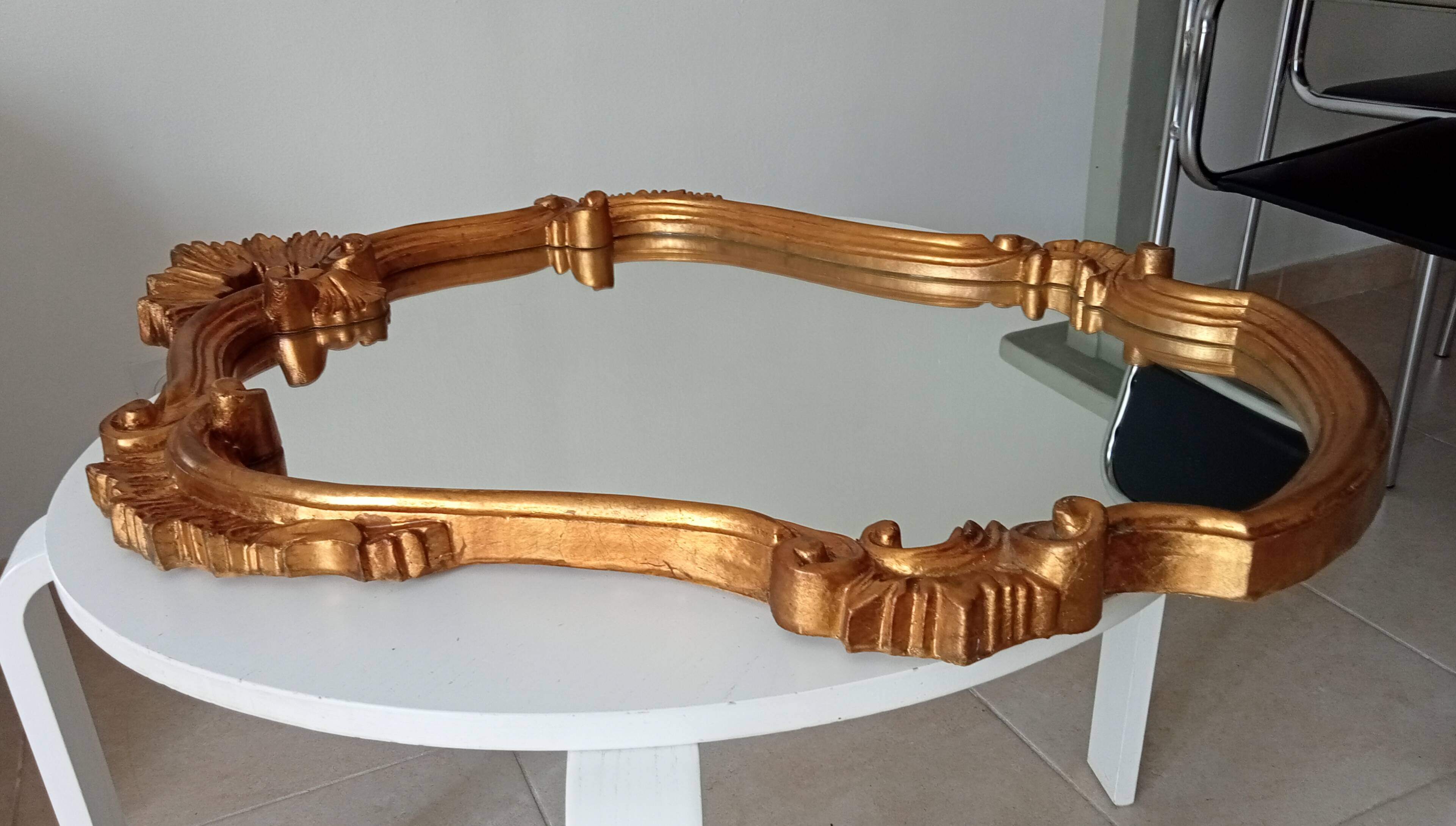 Vintage baroque mirror from the 60s Italy 84*62 cm