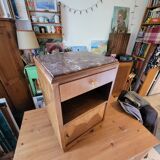 Art Deco bedside table with marble tops.