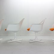 Maurice Burke set of 4 armchairs model No. 116 for Arkana, Space Age 1960's