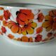 Vintage soup tureen Wunsiedel Bavaria – orange pop flowers 70s
