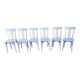 6 chaises bistrot Baumann bois cérusé vieux gris