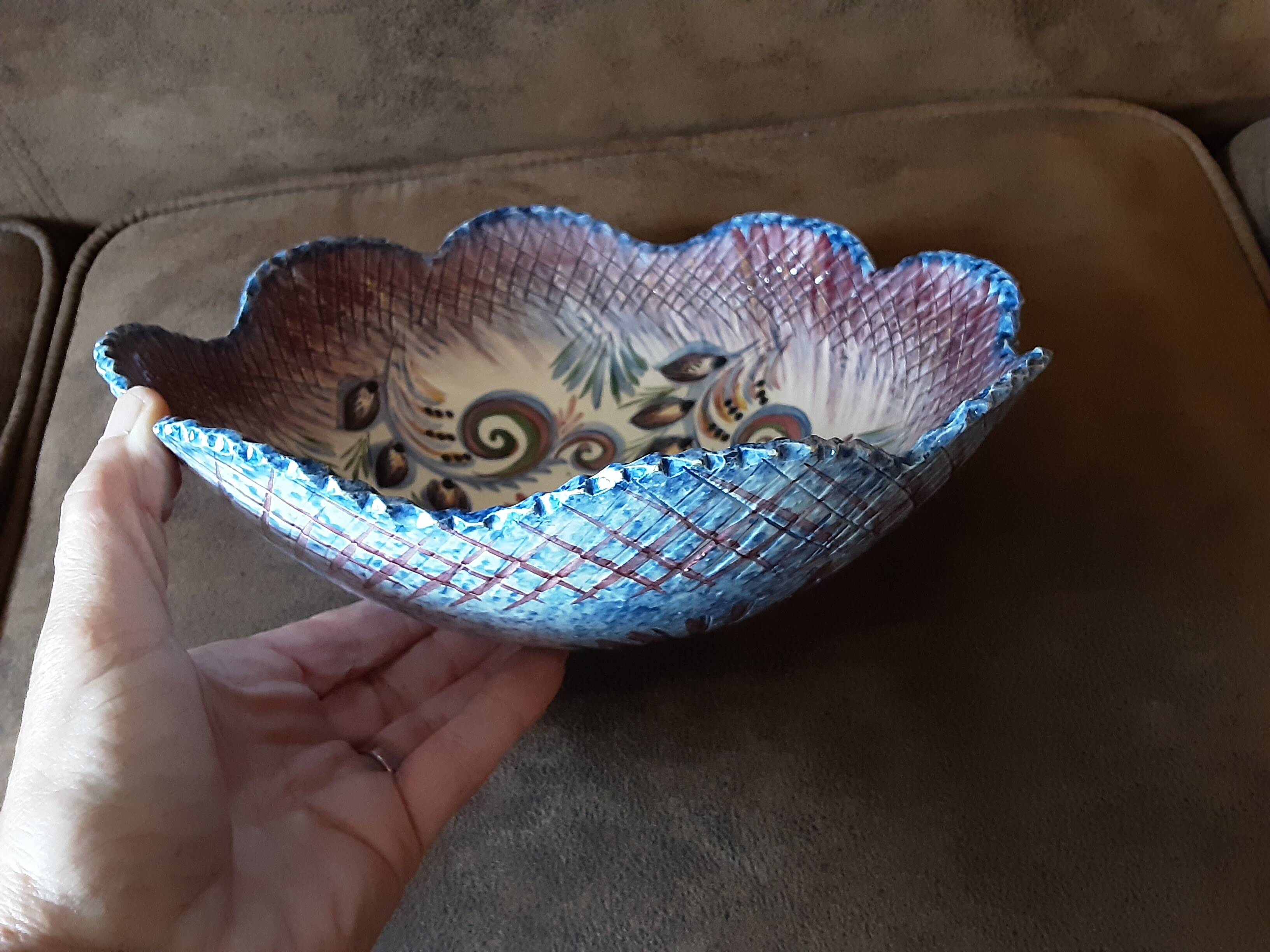 Handmade ceramic salad bowl