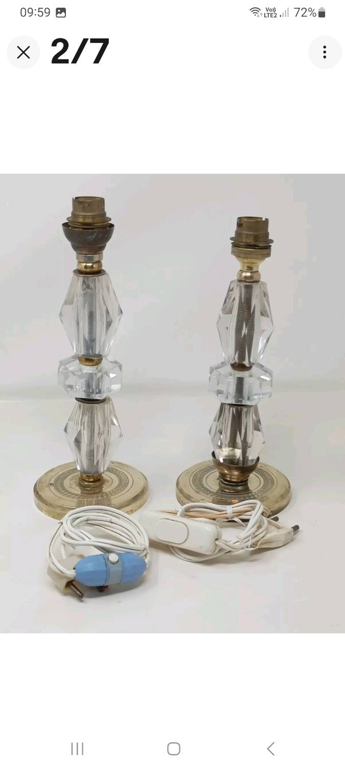 Two bedside lamp bases