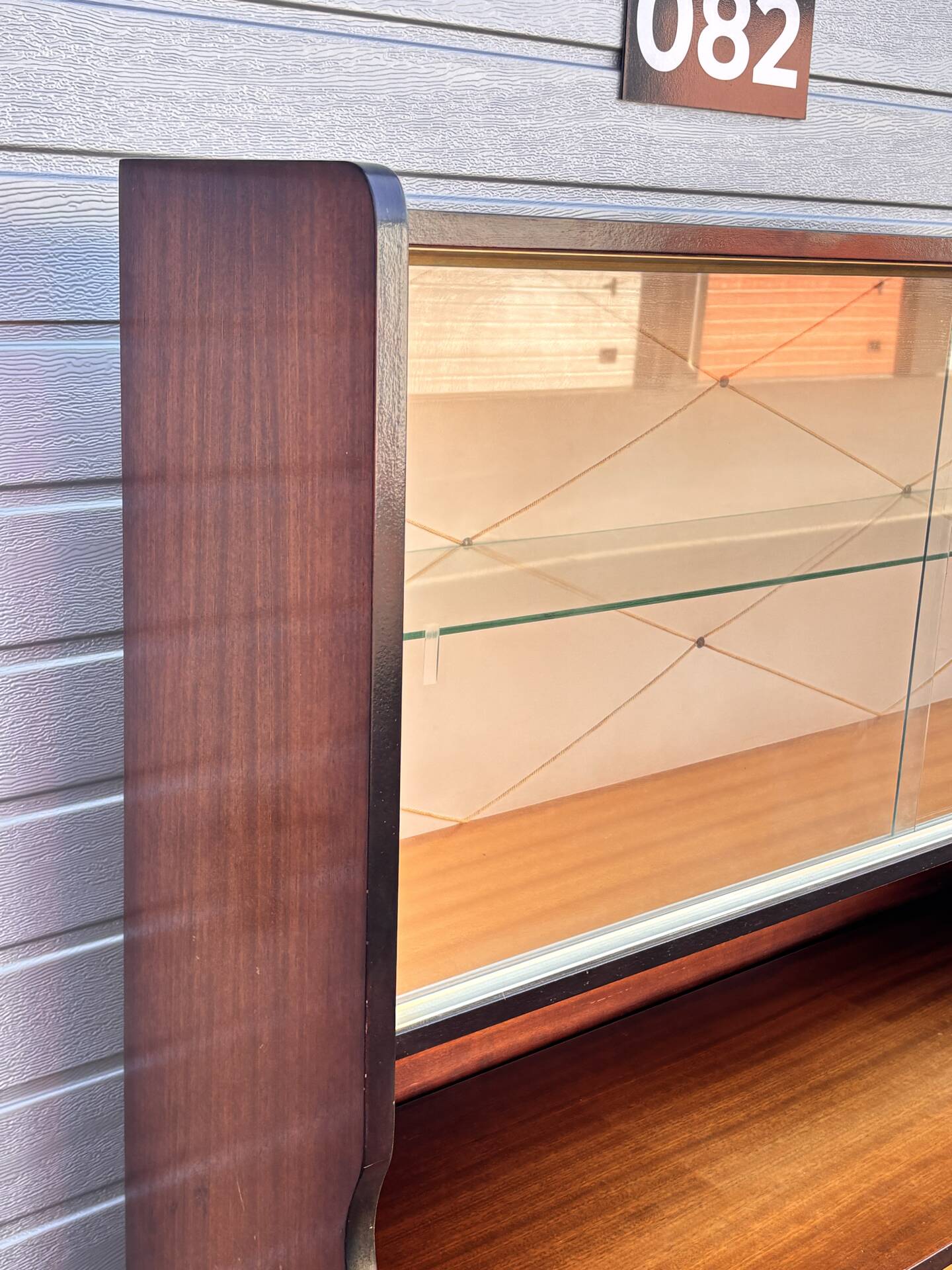 Vintage wooden display cabinet – 1960s/70s