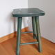Square stool in solid pine