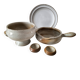 Set of serving and kitchen crockery in Marais stoneware