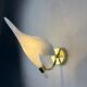 Pair of "Calla Lily" leaf-shaped wall sconces, Murano glass & gilt brass, Italy 1970s