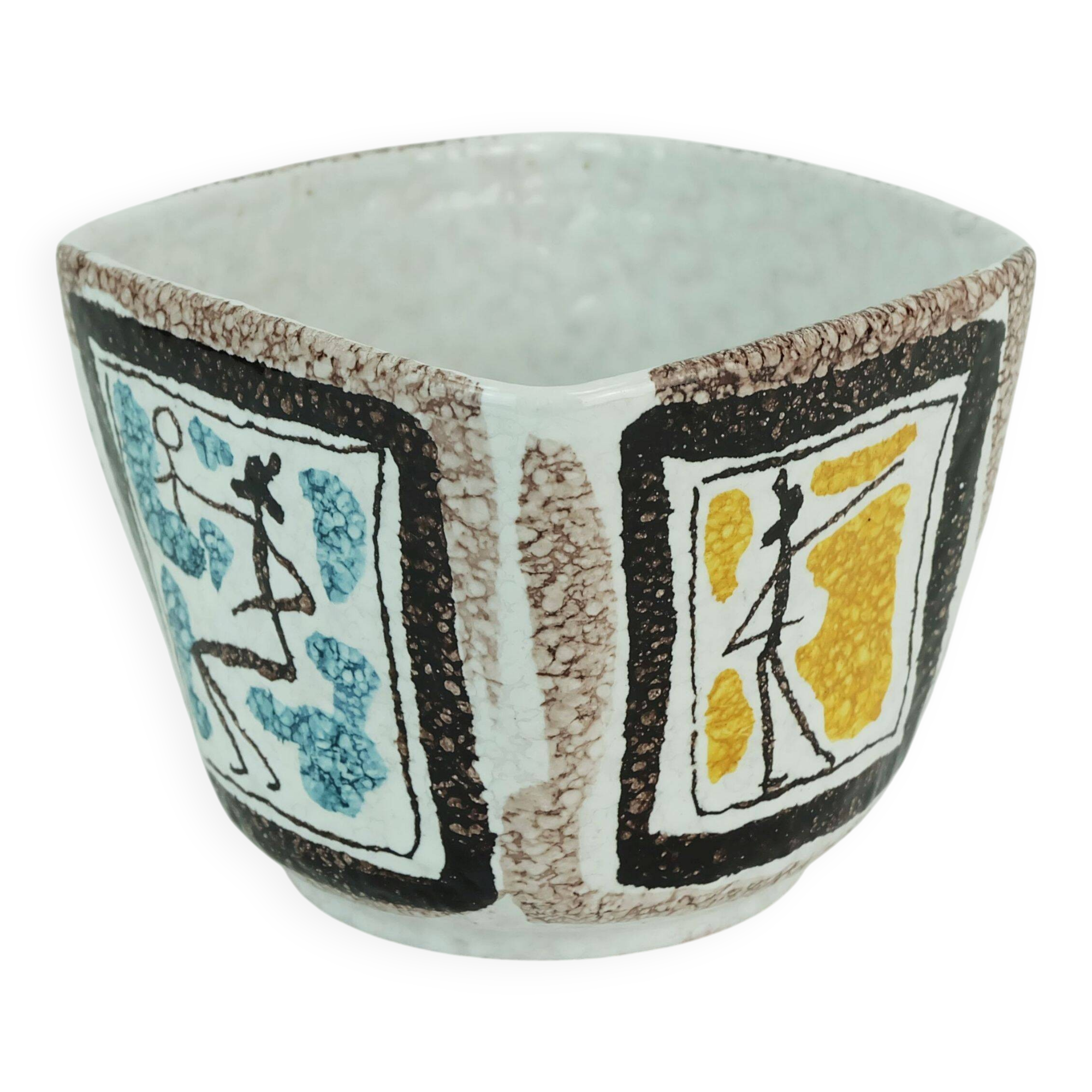 Decorative small mid century plant pot italy 625/208 1950s