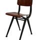 Vintage industrial children's chair, school chair, Dutch design