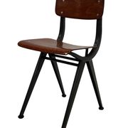 Vintage industrial children's chair, school chair, Dutch design