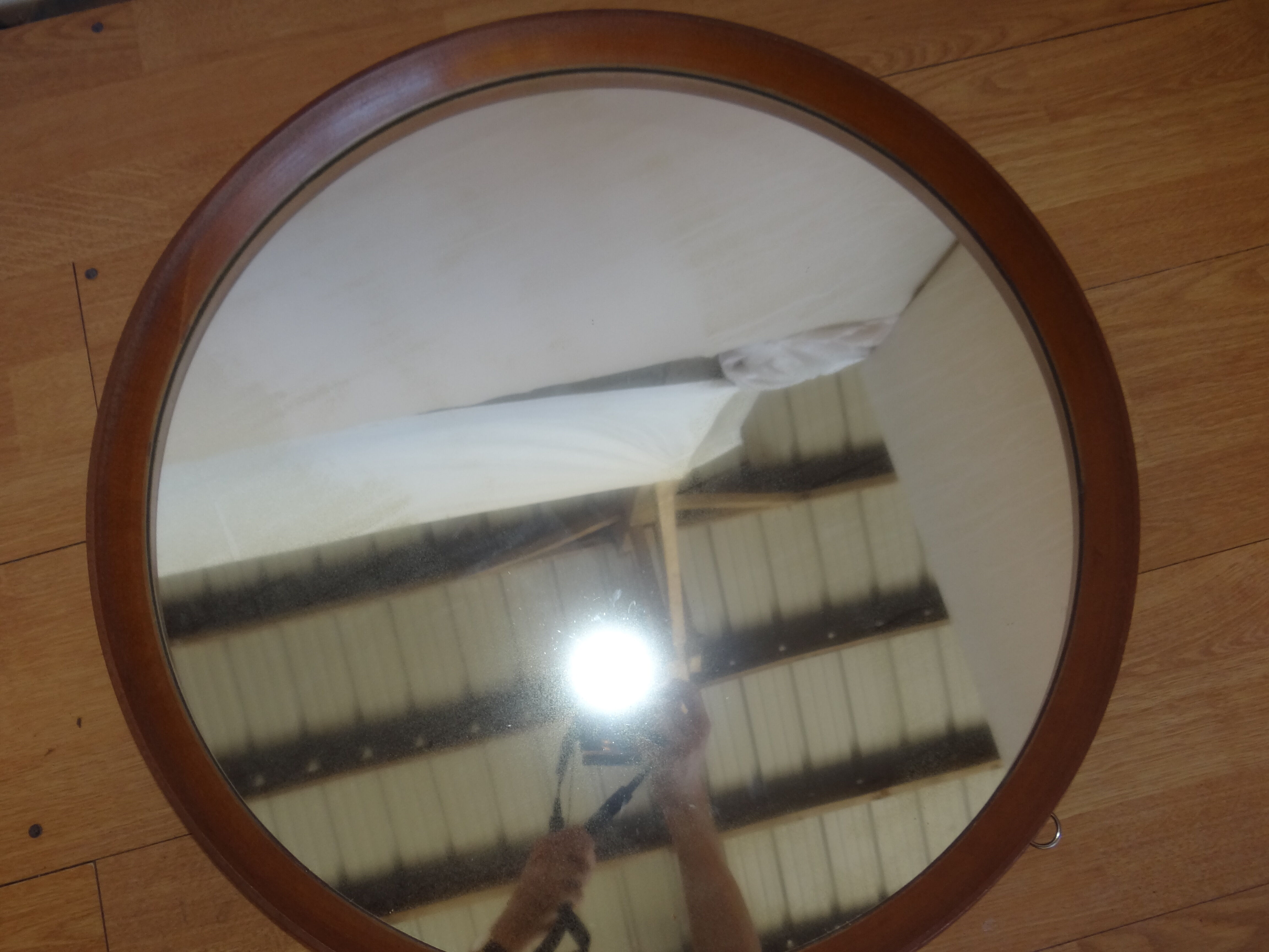 Mirror, 1960s, teak mount