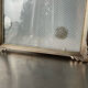 Art deco metal silver frame brass 21.5 cm x 16.5 cm convex glass