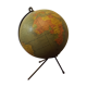 Globe terrestre en verre annee 50/60