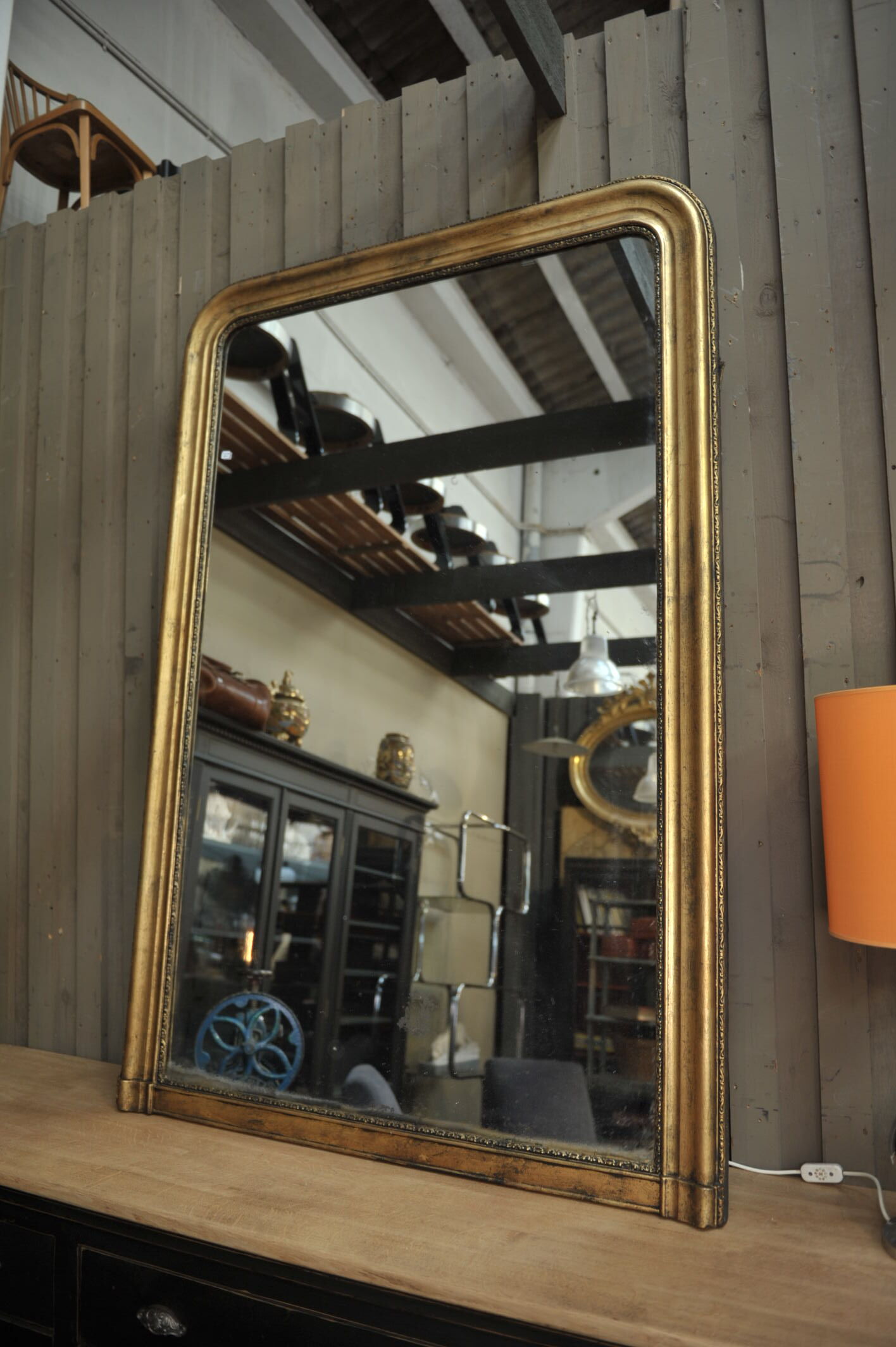 Former mirror late 19th in gilded wood - 180x120cm