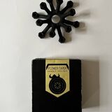 Scandinavian black cast iron candle holder, Danish Jens Quistgaard 1960