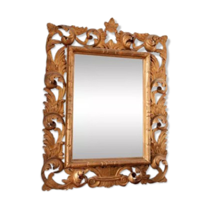 Miroir baroque avec cadre en bois