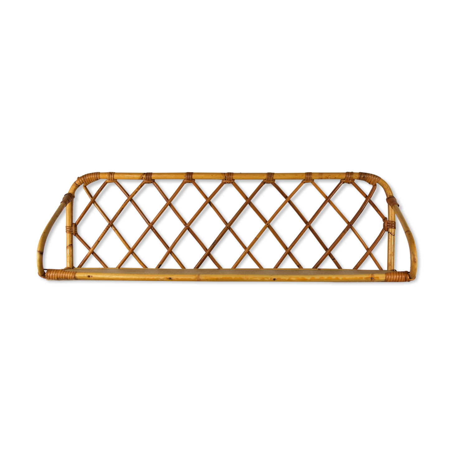 Wall rattan shelf