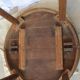 1930s oak dining table, slightly oval.