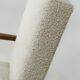 Vintage long chair off-white bouclé zigzag