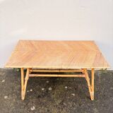Table basse en rotin