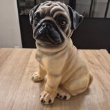 Chien Carlin en céramique