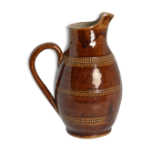 Glazed stoneware decanter