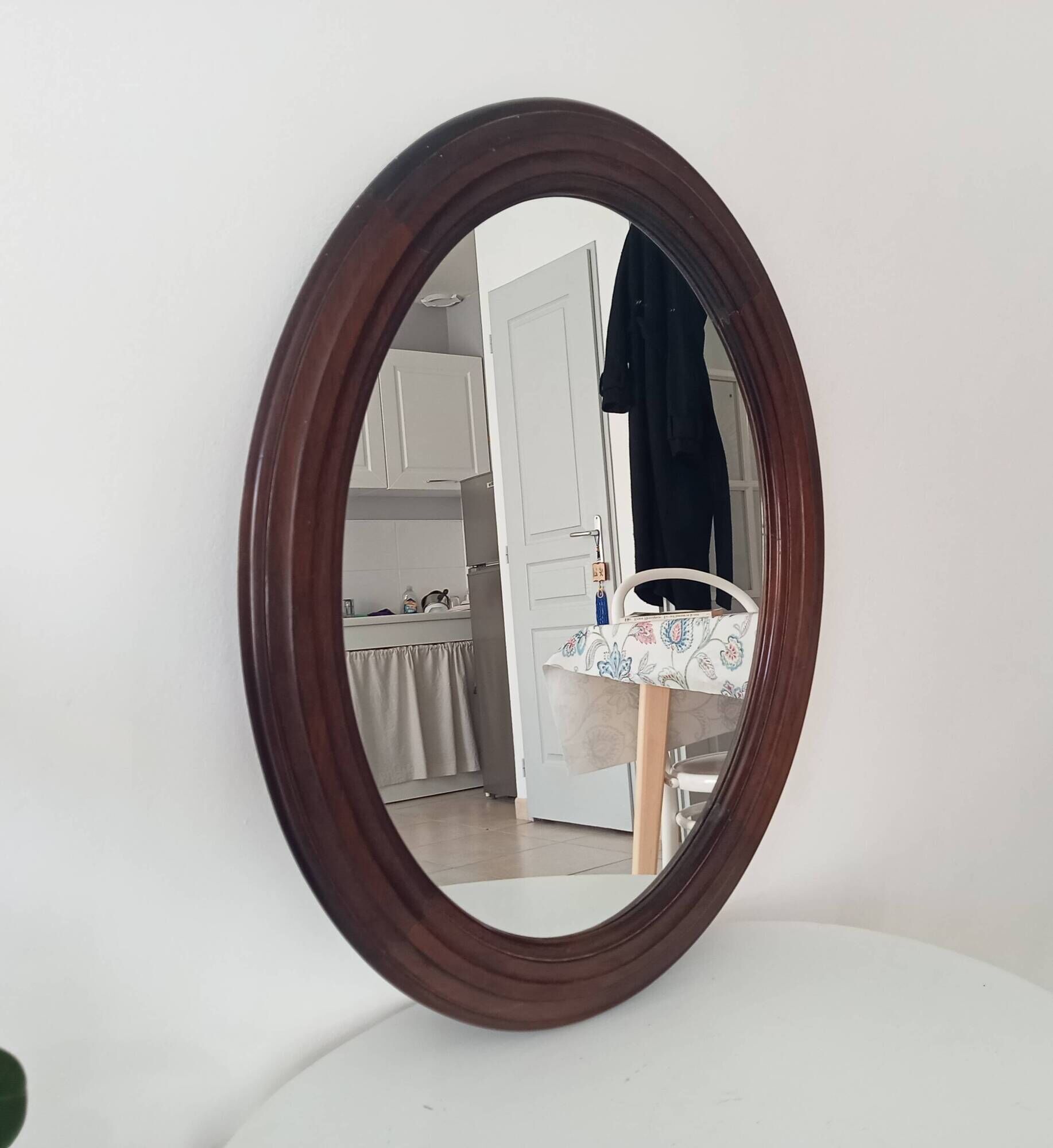 Miroir ovale vintage années 60/70 69*54 cm