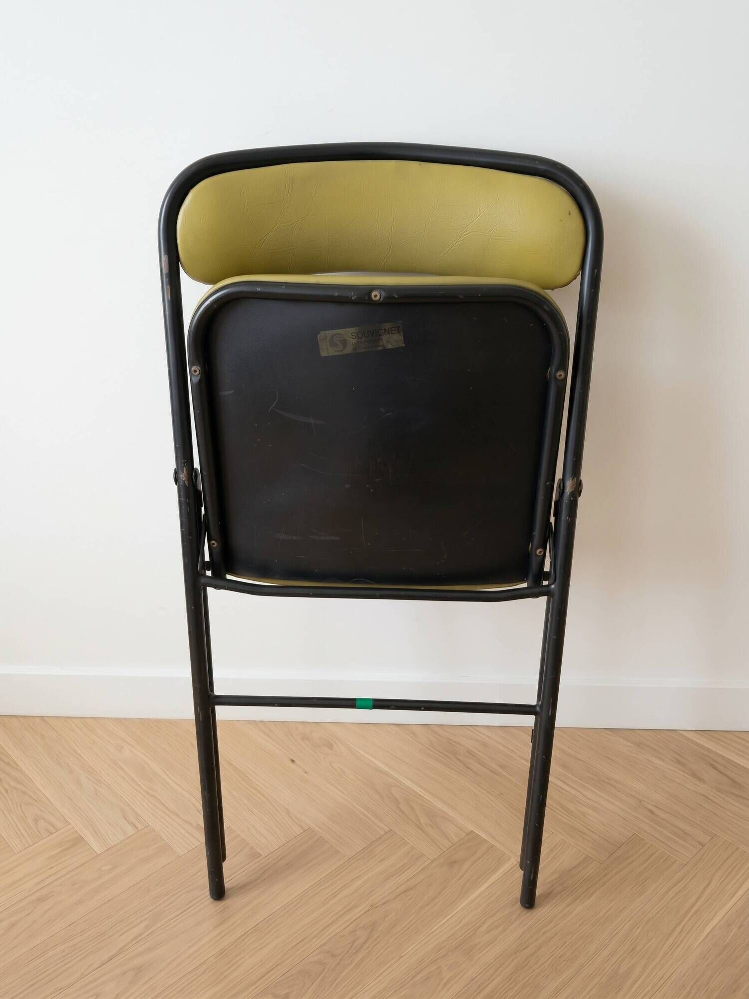 Set of 6 vintage Souvignet folding chairs from the 1960s.