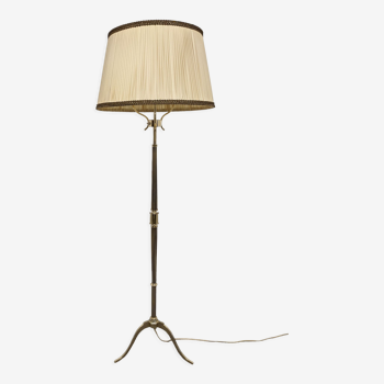 Tripod floor lamp in bronze and brass from the 50s/60s