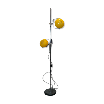 Floor lamp with 2 yellow round spots