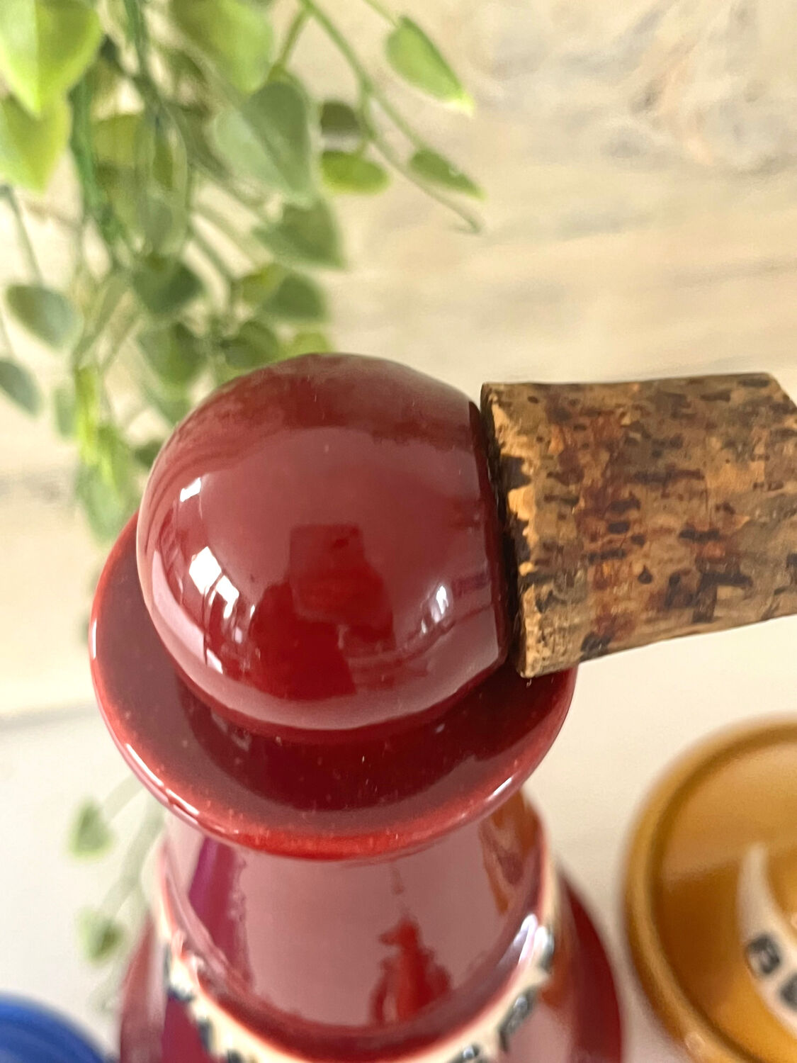 French 1950s ceramic vinaigrette set, Pol Chambost style
