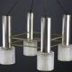 1960s chrome and glass chandelier