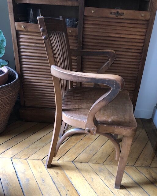 Vintage 1950s wooden chair