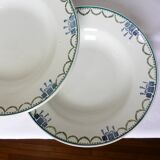 4 vintage deep plates from St Amand 220625