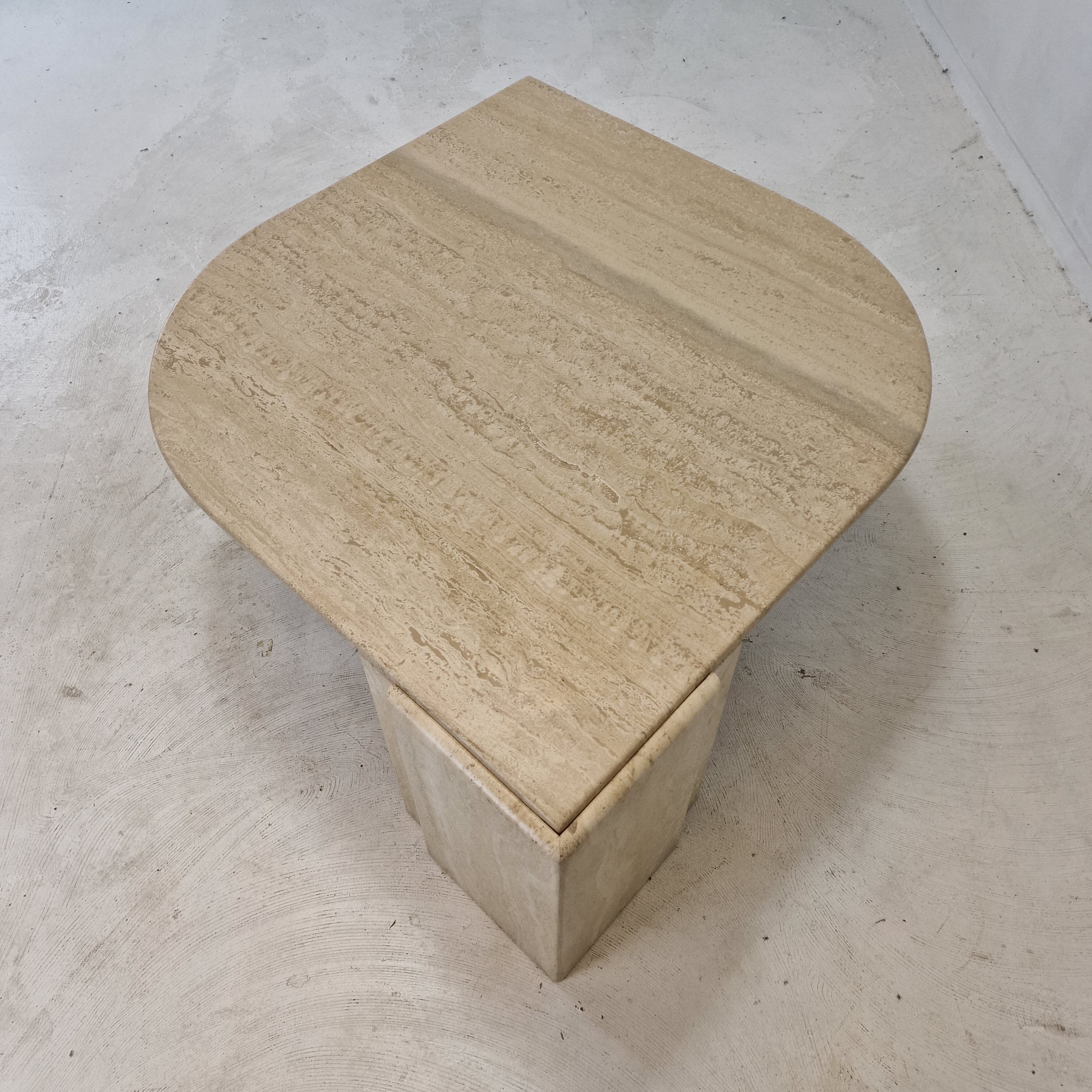 Italian travertine coffee table, 1980's