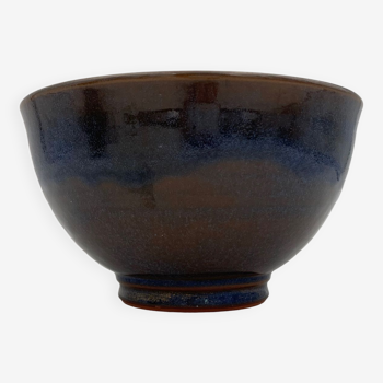 Blue ceramic bowl signed Salvatore PARISI / Contemporary art