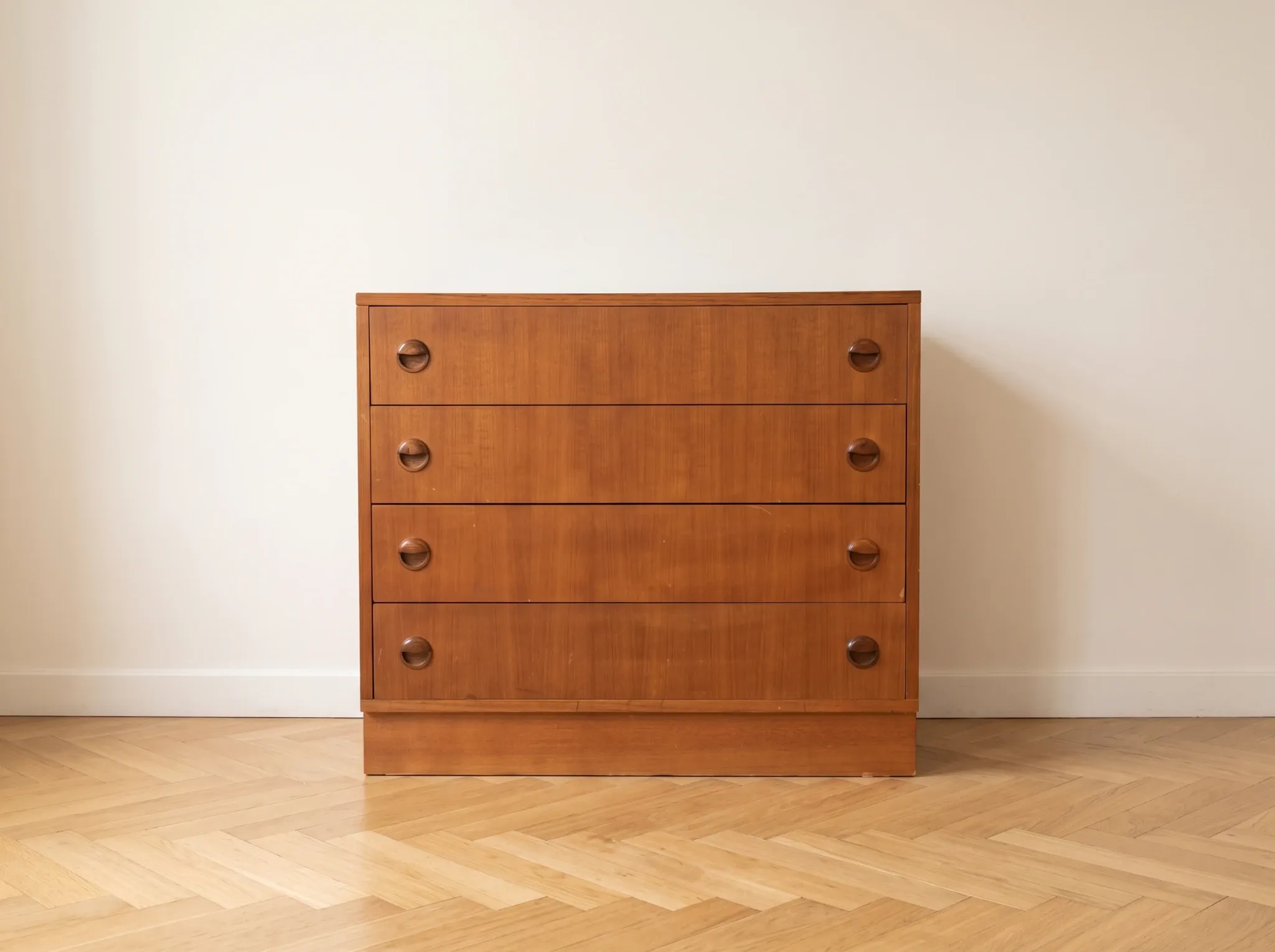 Commode scandinave en bois, années 60
