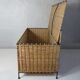 Rattan and metal chest