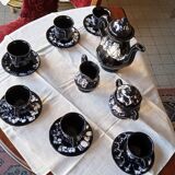 Complete Vallauris Ceramic Coffee Service, 1960s. Signed.