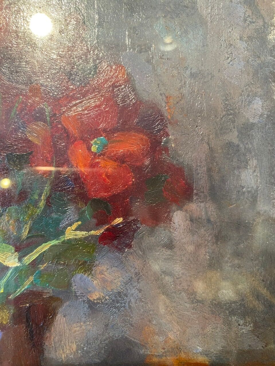 Old painting, still life with cloves by Abel Gay (1877-1961)