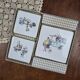 Set of 3 vintage Gien trivets – Retro car, child & couple design