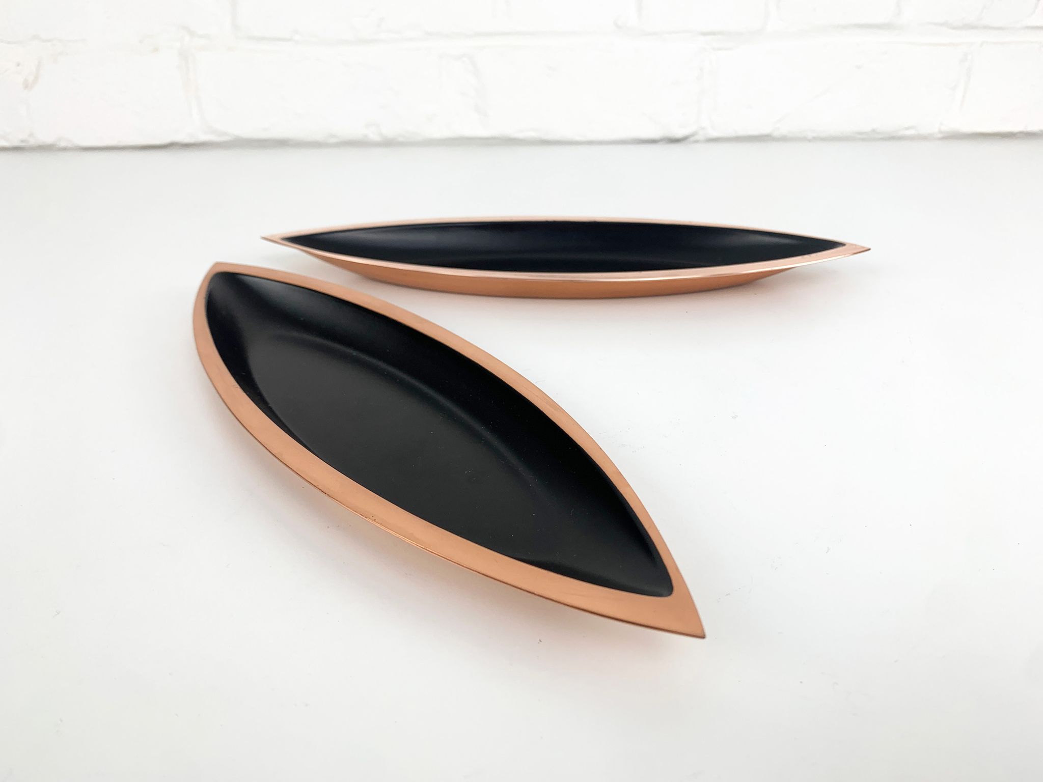 Pair of scandinavian copper cups or bowls ystad metall, design gunnar ander, sweden