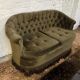 Vintage toad sofa from the 50s-60s in green velvet