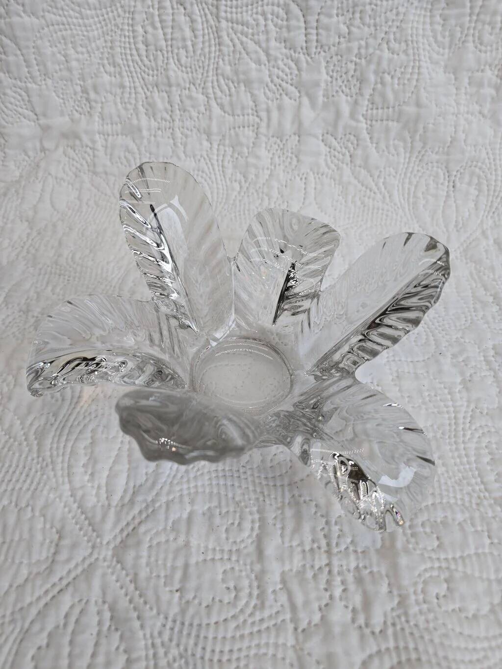 Bougeoir "Fleur" en cristal