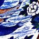 Decorative porcelain plate featuring a koi carp.