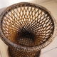 Tabouret diabolo en rotin