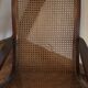 Fauteuil de planteur/colonial en bois foncé et cannage Reproduction 1990's
