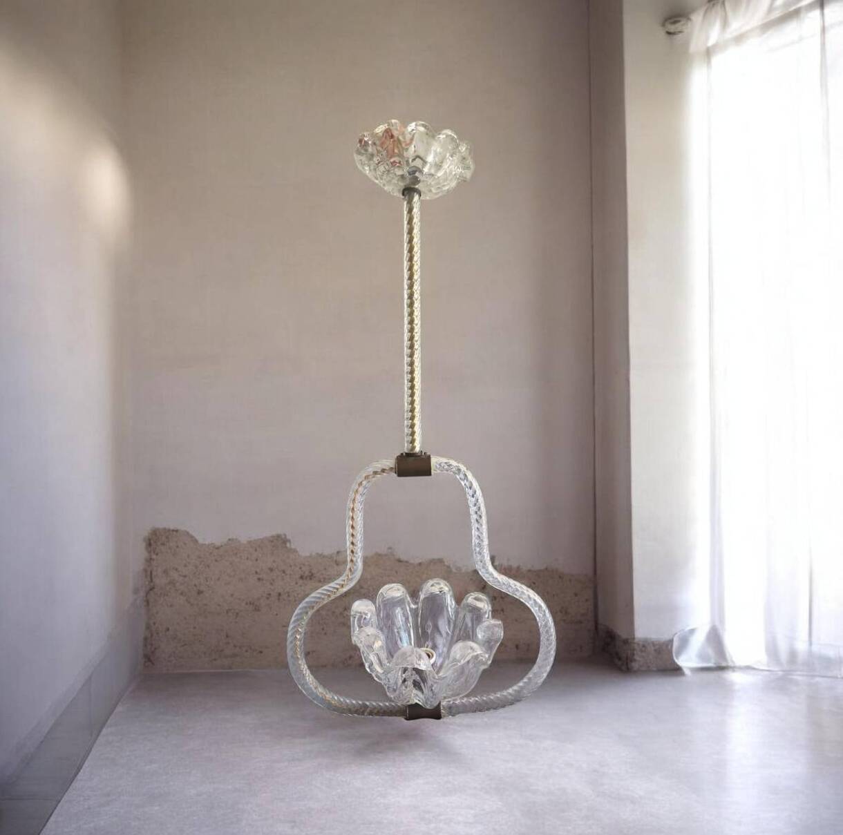 Murano chandelier, Barovier&Toso. Italy 1950s.